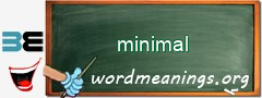 WordMeaning blackboard for minimal